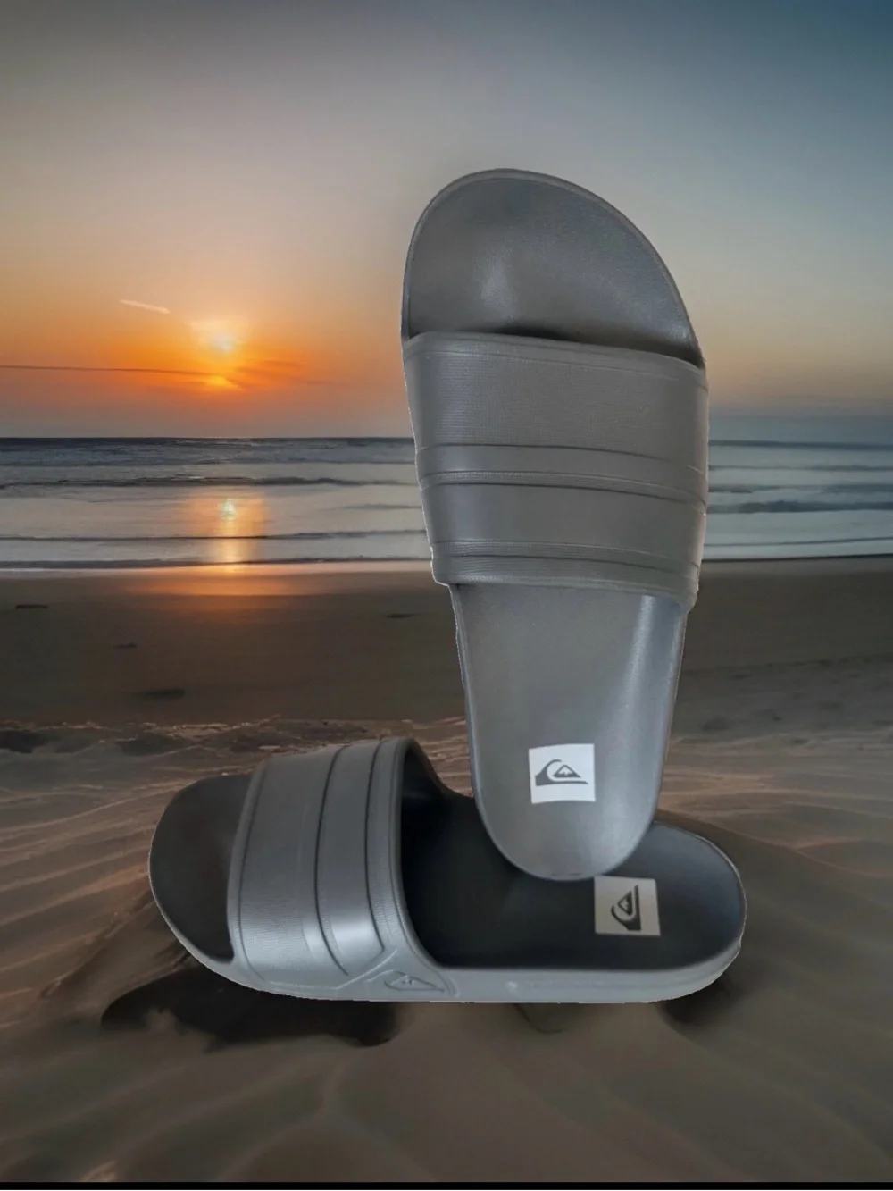 Quiksilver Cloudbreak Slim Men’s Size 10 Slide Sandals. Grey. New with tags.